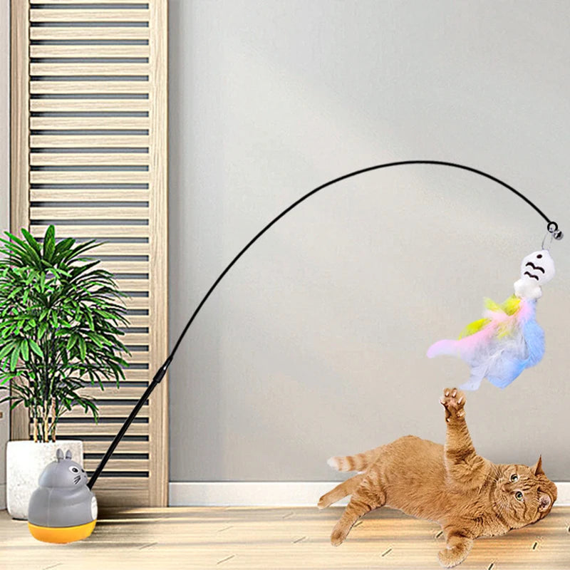 Interactive Feather Cat Toy